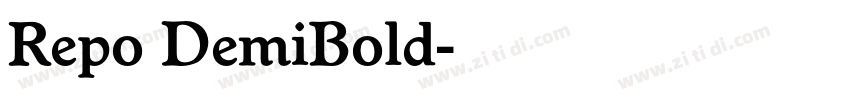 Repo DemiBold字体转换